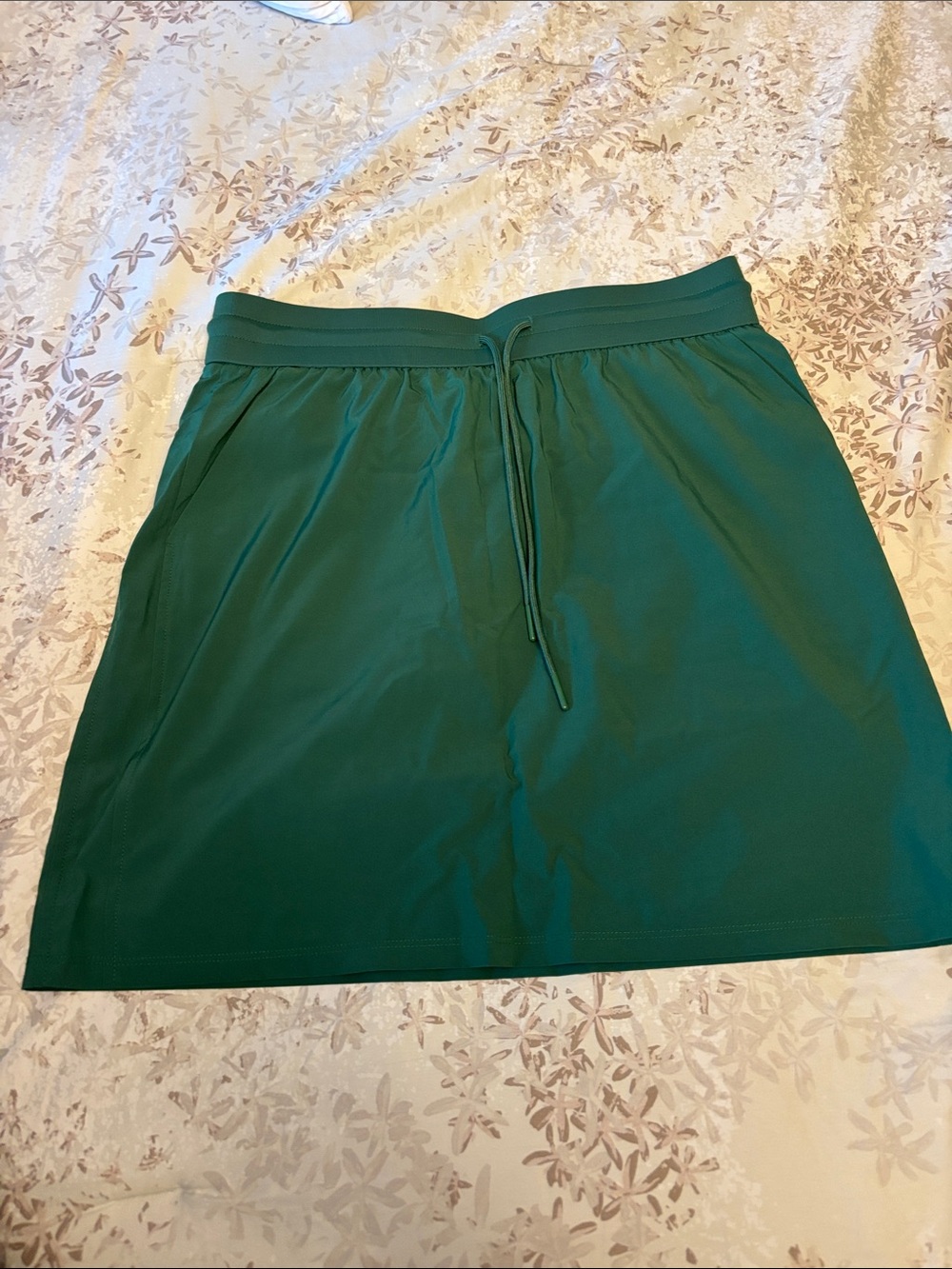 Comfort Stretch A-Line Skort in Emerald Green
